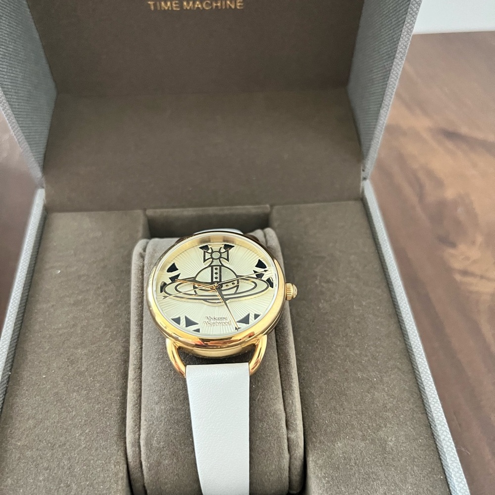 Vivienne Westwood watch, white strap, new condition
